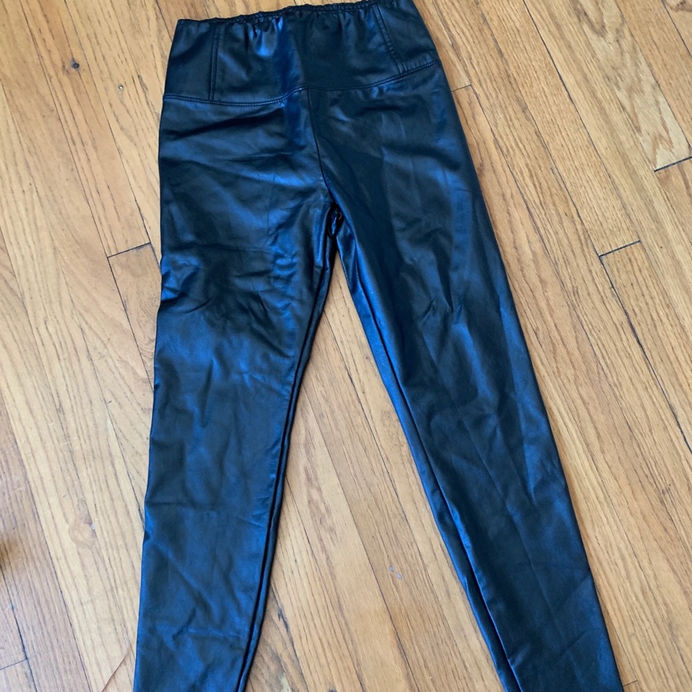 Vegan leather leggings